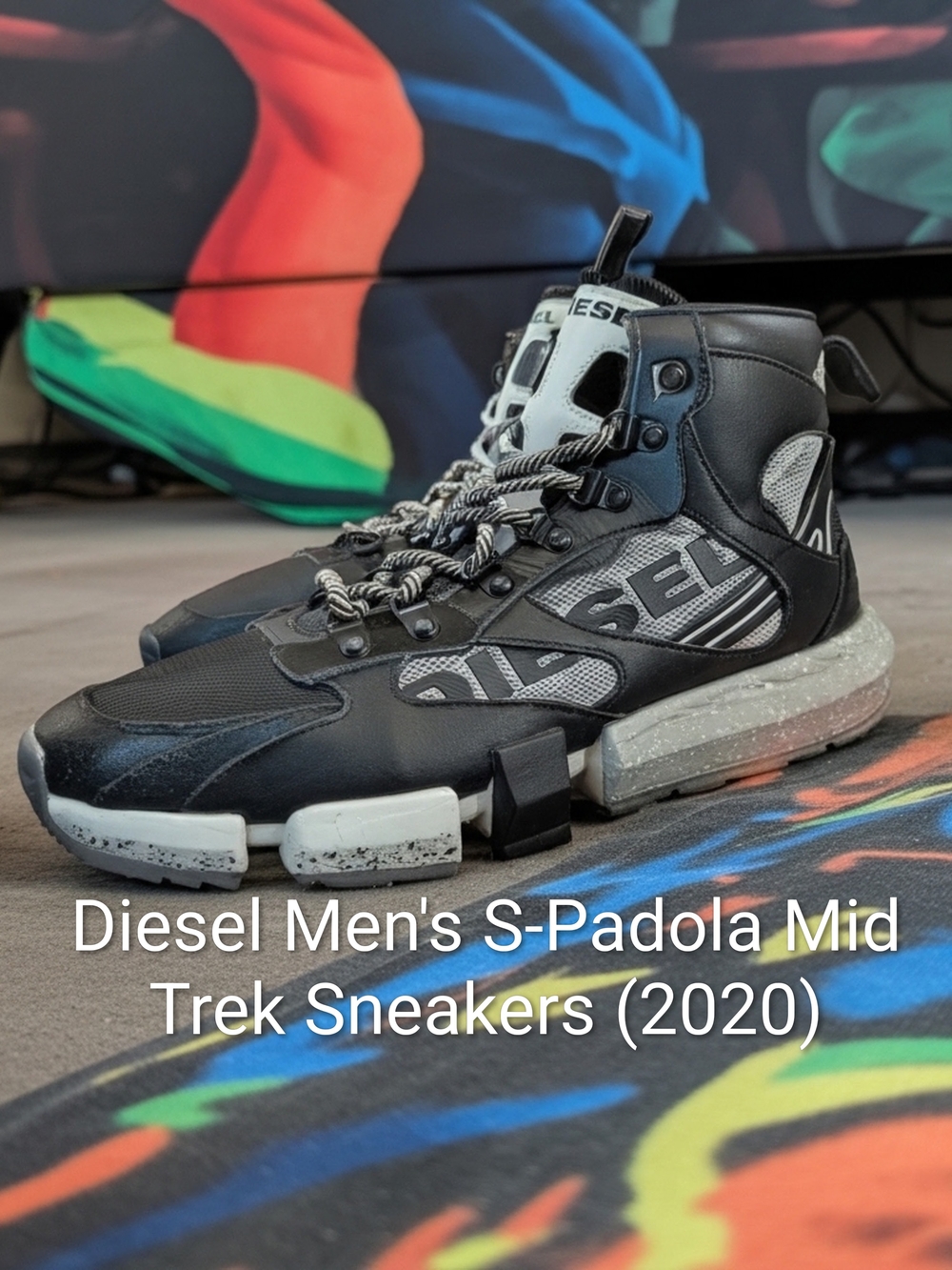Diesel Men's S-Padola Mid Trek Sneakers Mens 11 EUC